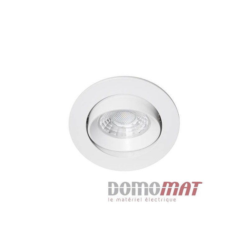 Spot encastrable LED gris 5W faisceau 24° ou 60° avec trou de 75mm à 80mm