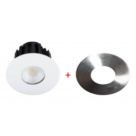 Spot LED Muna RD-230 3 en 1 - Fixe  - 7W - 660Lm - Rond - Blanc / Nickel - Dimmable