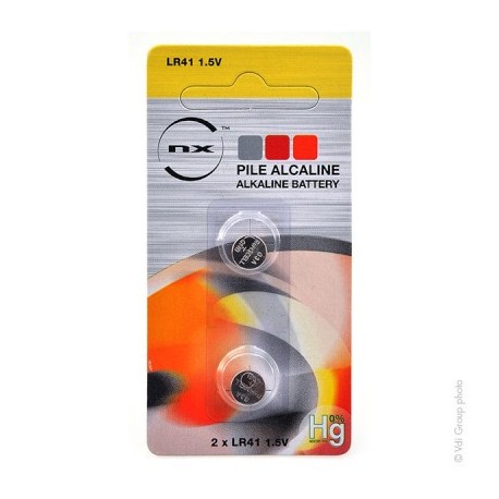 PBA9003 - ENIX] Lot de 2 piles boutons - Alcaline - LR41 - 1,5 V