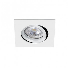 Spot LED encastré basculant TIPO Aric - Carré - 7W - 3000K - IP20 - Blanc