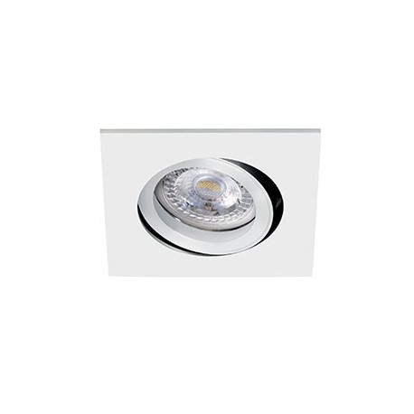 Spot LED encastré basculant TIPO Aric - Carré - 7W - 3000K - IP20 - Blanc