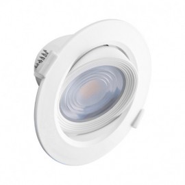 Spot LED SMD orientable - 10W - 6000K - Rond - Blanc - Avec alimentation - Non variable