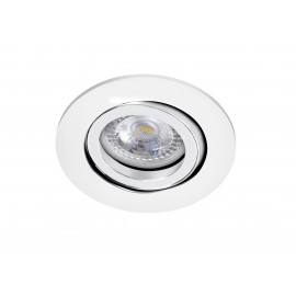 Spot LED encastré basculant TIPO Aric - Rond - 7W - 4000K - IP20 - Blanc