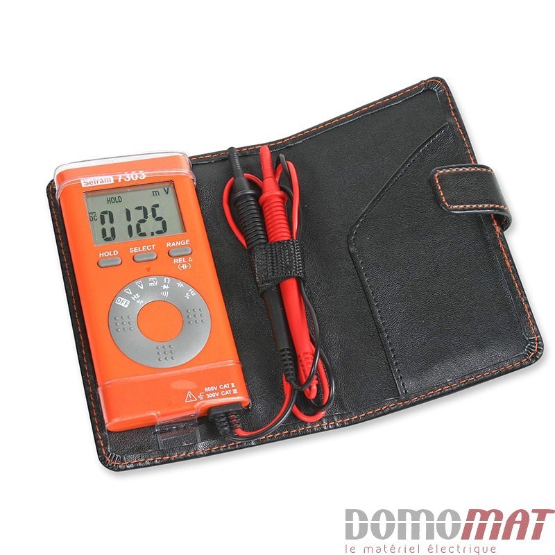 Dakta® Multimètre numérique 4000 points Voltmètre Testeur de batterie  Testeur de