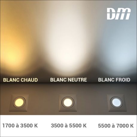 VISION-EL Spot LED encastrable et orientable 230V 5W 380lm 3000K blanc -  763614