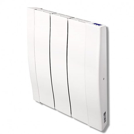 Gotland Radiateur électrique mobile - chauffage à convection : 1500W max -  panneau en verre - blanc