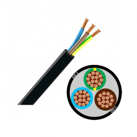 Cable electrique cuivre souple H07RN-F 3G10 mm2