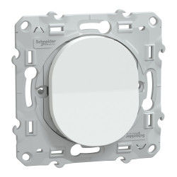 Bouton poussoir à fermeture Ovalis Schneider Electric - 10 A - 250V - Blanc