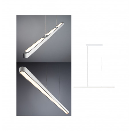 Suspension Lento grd LED 1x_W Blanc 230 V aluminium /plastique