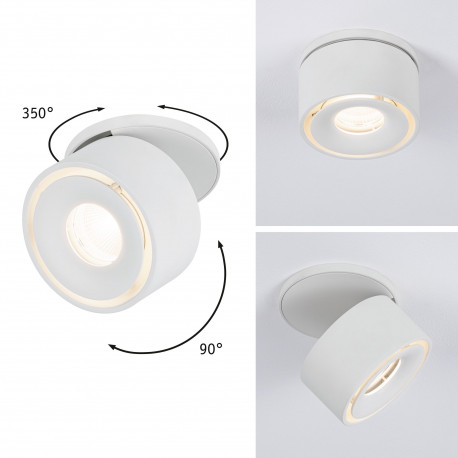 Spot encastré LED Spircle Paulmann 1x8,0W IP20 3000K Blanc dépoli