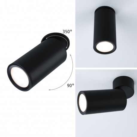 Spot encastré LED 3-Step-Dim Turnal Paulmann 1x6W IP20 Coin 2700K Noir mat