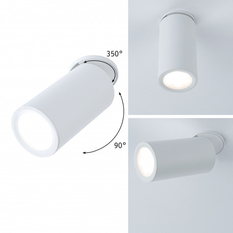 Spot encastré LED 3-Step-Dim Turnal Paulmann 1x6W IP20 Coin 2700K Blanc dépoli