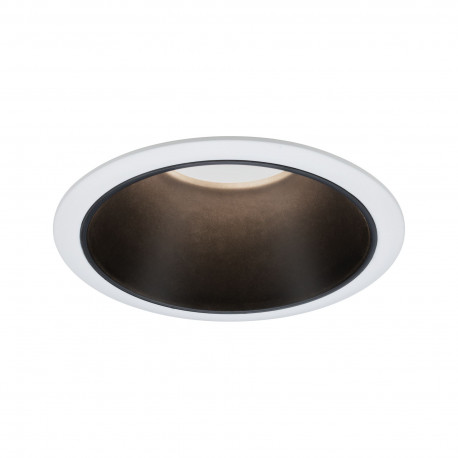 Spot encastré LED 3-Step-Dim Cole Paulmann 1x6W IP44 Coin 2700K Blanc, Noir mat