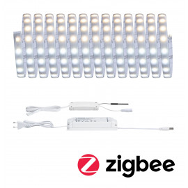 Kit de base MaxLED 500 5m Zigbee TunW Protect Cover IP44 26W 230/24V Argent