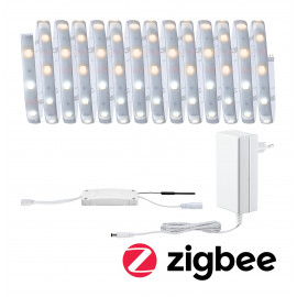 Kit de base MaxLED 250 5m Zigbee TunW Protect Cover IP44 18W 230/24V Argent