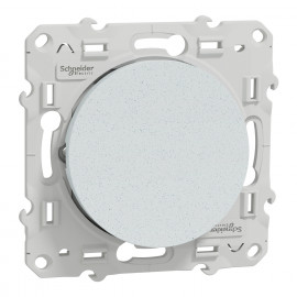 Va et vient Odace Schneider Electric - LED orange - 10A - Blanc granité - Avec griffes montées