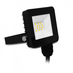 Projecteur extérieur LED Lumos Slim II Miidex - 10W - 6000K - IP65 - Noir