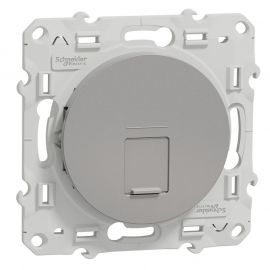 Prise RJ45 Odace - Sans connecteur - Aluminium