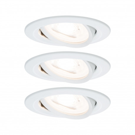 Set de 3 spots LED plates - Encastrable, pour meuble - 2,7 W, 12 V / CC -  Blanc chaud 3 000 K / 200 Lm - En acier inoxydable brossé - Transformateur  LED de 15 W 230 V : : Luminaires et Éclairage