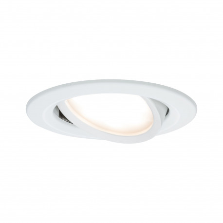 Spot encastré orientable Nova LED Coin Paulmann - Rond - 6W - 2700K - 230V - Blanc - Dimmable 3 niveaux