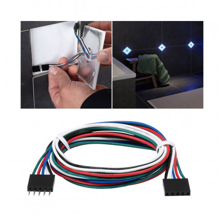 LumiTiles Cables Multi Colour 1x65cm 12V Noir plastique