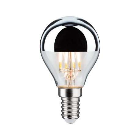 LED sphérique calotte réflect 440lm E14 2700K 4,8W 230V Argent gradable