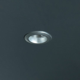 Emuca Spots LED, D. 18 mm, encastrables, convertisseur 15 W, Lumiere blanc natural, Aluminium, Anodise mat, 6 ut.