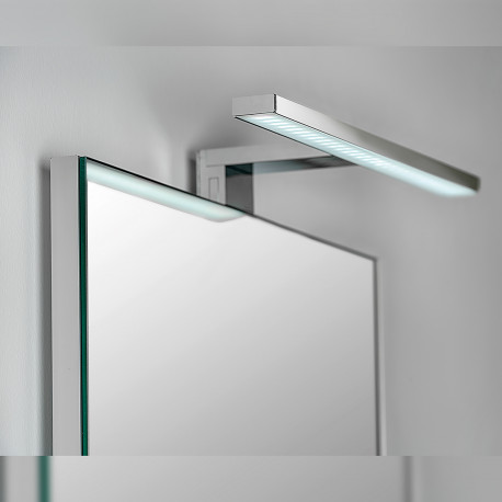 Emuca Applique LED pour miroir de salle de bain Aquarius 300 - 450 mm (AC 230V 50Hz), 300, Chrome