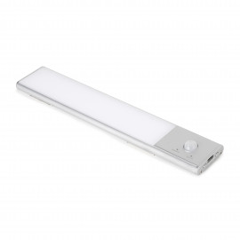 Luminaire LED sans fil Kaus Emuca - Rechargeable USB - Avec détecteur de mouvement - L 240 mm - Anodise mat