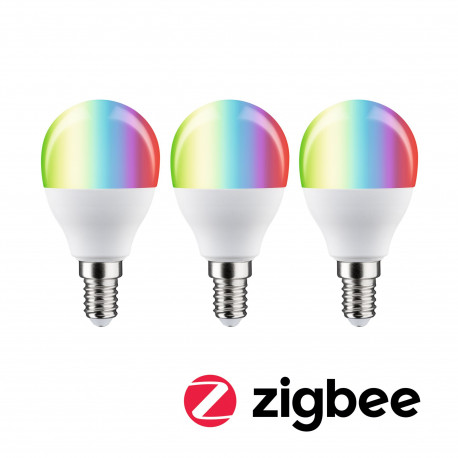 Standard 230 V Sphérique LED E14 Smart Home Zigbee  3x470lm 3x5W RGBW+ gradable Dépoli