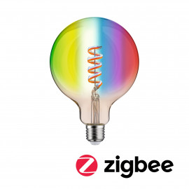 Ampoule filament 230 V Globe LED Smart Home Zigbee  470lm 6,3W RGBW+ gradable Doré