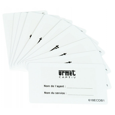 Lot de 10 cartes agents vigi - Urmet