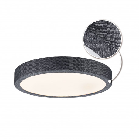 Panneau LED Cosara IP44 rond 300mm 3000K Gris foncé - Paulmann