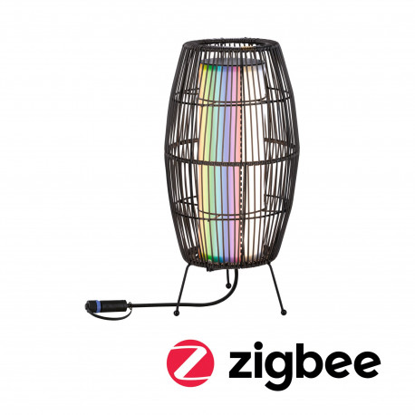 Plug & Shine Objet lumineux LED Basket IP44 RGBW 3,2W   Noir - Paulmann