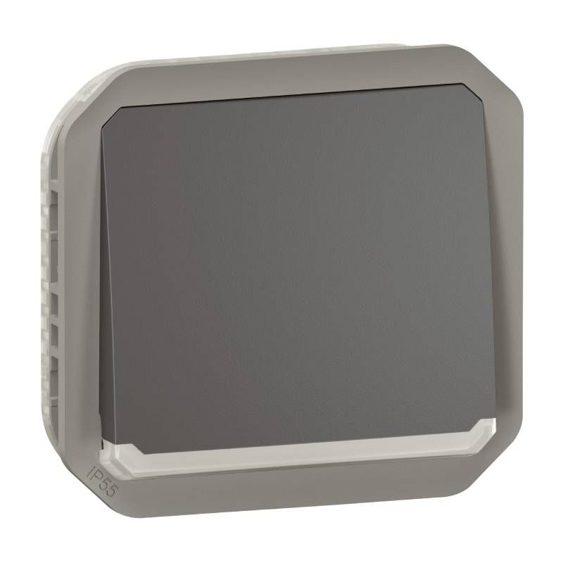 Legrand - Interrupteur ou va-et-vient étanche Plexo 10AX 250V IP55 IK08  complet encastré - anthracite - Réf 