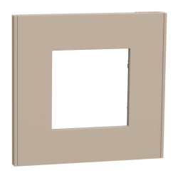 Plaque Unica Deco Schneider - 1 poste - Taupe