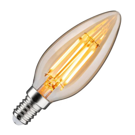 Ampoule Bougie LED à filament 1879 Paulmann - E14 - 4,9W - 1800K - Dimmable - Doré
