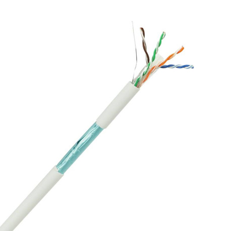 Câble monobrin HSD - CAT6 F/UTP - 305m - 4 paires - Blanc