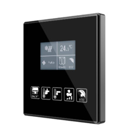 Interrupteur capacitif KNX Square TMD-Display Zennio - 5 boutons - Anthracite