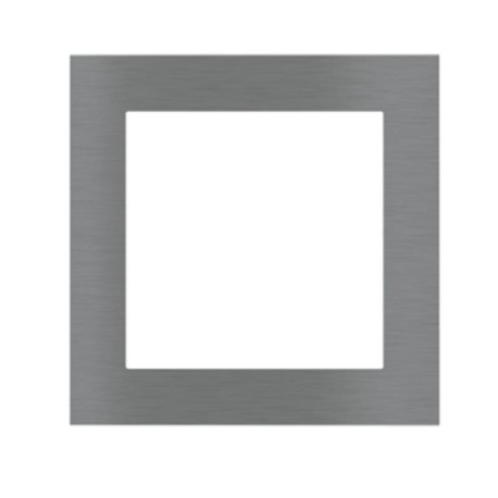 Plaque de finition 1 poste Ekinex - Carrée - Fenêtre 55x55 mm - Métal / Aluminium