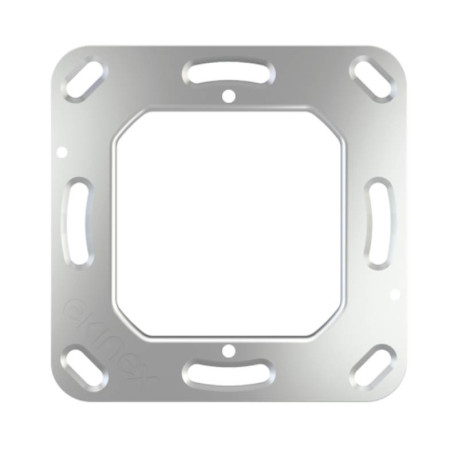 Support de montage carré Ekinex - 1 poste - Pour série 20venti, FF et 71 - Métal