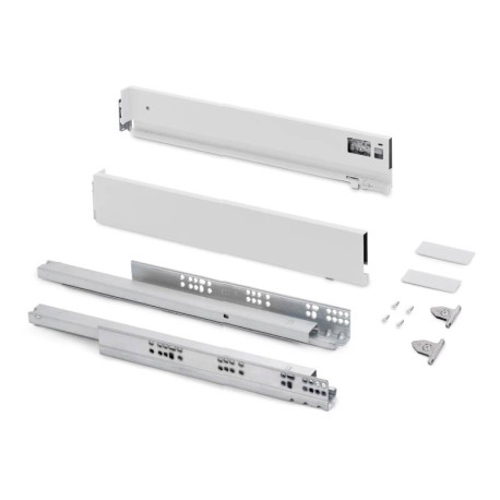 Kit de tiroir extérieur Vertex Emuca - Réglages 3D - Prof. 500mm - Blanc
