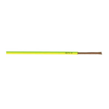 Bobine de fil H07VR 6 mm² - Vert/jaune - 10 mètres