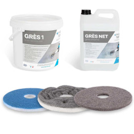 Kit d'entretien 100m² sols et surfaces en Grès cérame Map Ten - Monobrosse 5kg