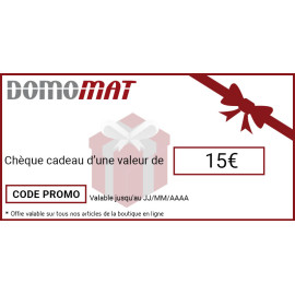 Chèque cadeau Domomat de 15€