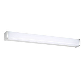 Applique Réglette LED Swan Aric - 15W - 4000K - IP44 - Alu chromé - PC blanc