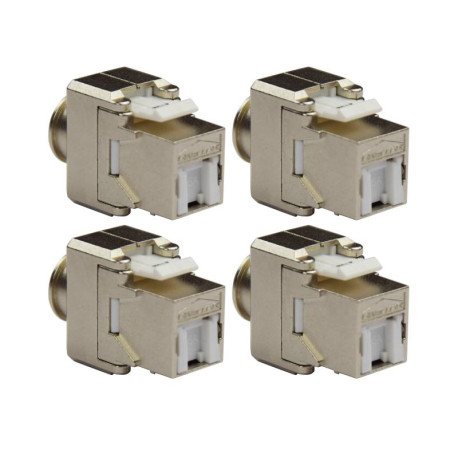 Lot de 4 connecteurs RJ45 Omelcom - Cat.6 - Grade 3TV