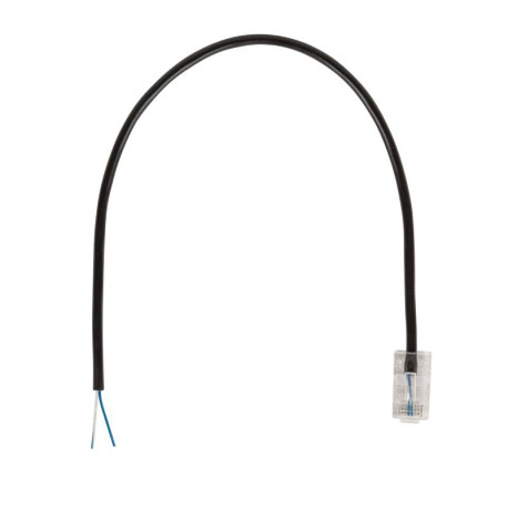 Lot de 25 cordons RJ45 vers 1 paire dégainée Omelcom - 30cm - Noir