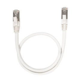 Cordon rond RJ45 Omelcom - Cat6 FTP - RJ45 / RJ45 - 50cm - Blanc