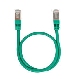 Cordon rond RJ45 Omelcom - Cat6 FTP - RJ45 / RJ45 - 50cm - Vert